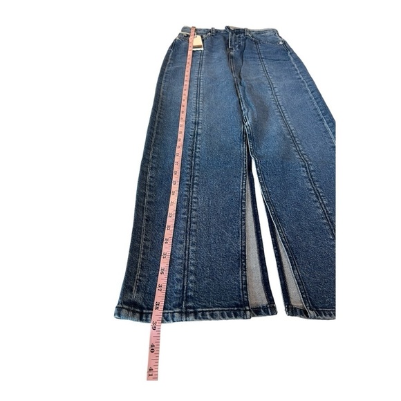 Daily Blue Lynn Exposed Stitching Dark Wash Denim Midi Maxi Skirt Champlain NEW - Picture 7 of 16